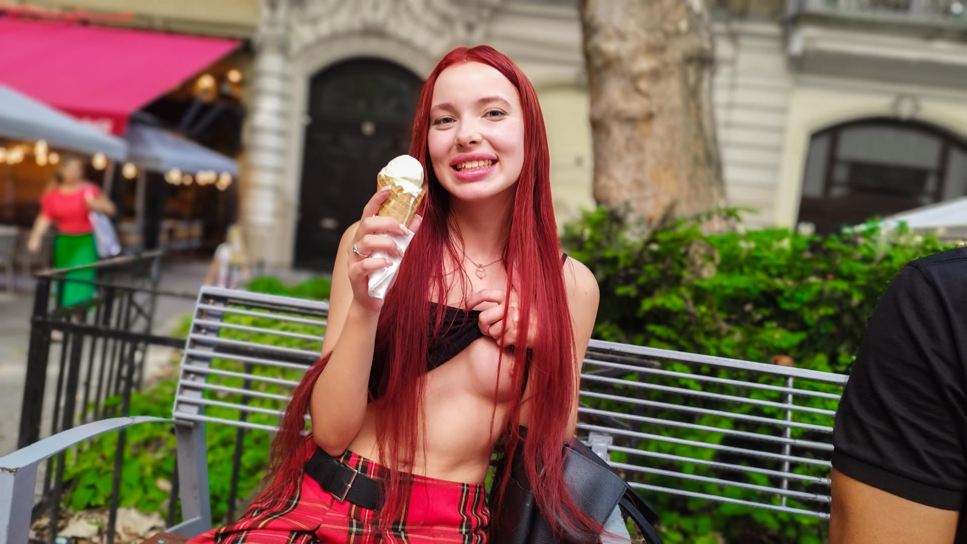 MEGAN MURKOVSKI NAUGHTY ICE CREAM LOVING 18-YEAR-OLD REDHEAD RUSSIAN  in Immorallive series by Blow Pass