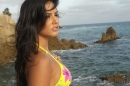 Sunny Leones Yellow Bikini At The Beach picture 26